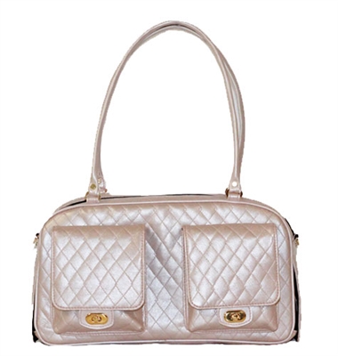 Marlee 2 Pink Quilted Carrier from PETOTE® - The New York Dog Shop