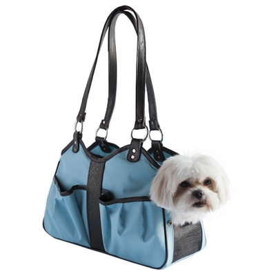 Metro Italian Leather Dog Carrier by PETote Black