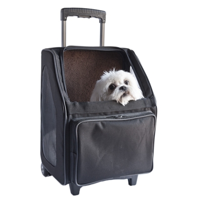 RIO Rolling Pet Carrier: Black Quilted – TeaCups, Puppies & Boutique