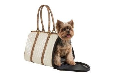 PETOTE, Marlee Duffel Dog Carrier in Khaki (Made in the USA)